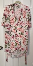 Show Me Your Mumu White Pink Floral Garden Of Blooms Brie Robe One Size NWOT