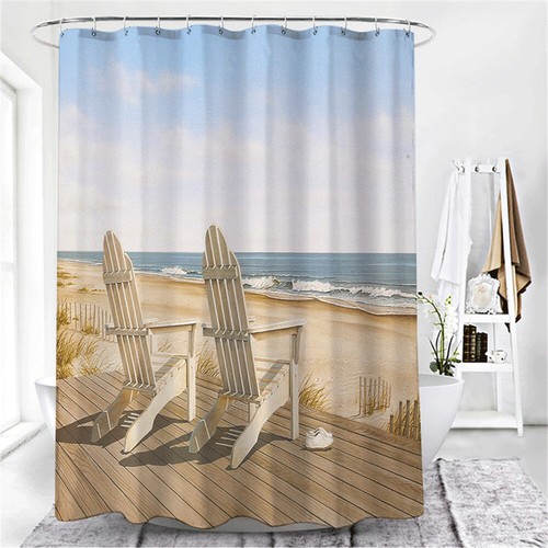Extra Long Window Chiffon Shower Curtain Waterproof Bathroom Fabric Curtains New - Picture 8 of 42