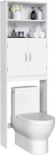 Yaheetech Over The Toilet Storage Taller Bathroom Organizer Space-Saving Storage