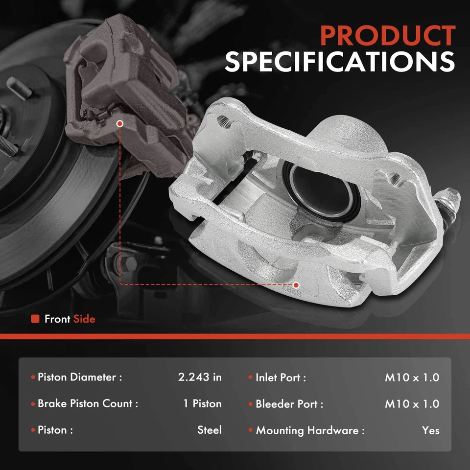 Pinza de freno de disco delantera derecha o derecha con soporte para Honda Civic CR-V Acura ILX 13-15 Foto 2 de 4