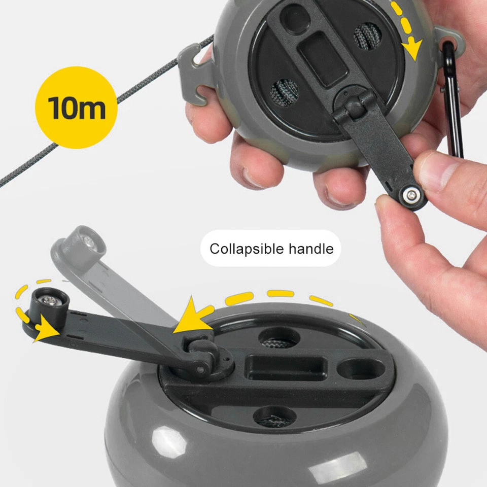 Carrete de ropa retráctil para exteriores kit de ropa secadora de 33 pies línea de lavado de ropa Foto 3 de 4