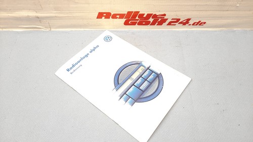 BEDIEHNUNGSANLEITUNG RADIO ANLAGE ALPHA VW GOLF 3 GL GT GTI G60 16V VR6 US POLO