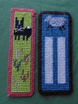 Handmade bookmarks (2) - sheep and rabbit  Easter / spring gift idea