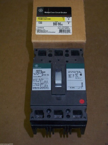 New in Box GE TEB TEB132100 3 Pole 100 Amp 240v Circuit Breaker