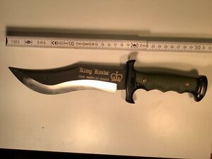 King Knife Bowie Messer Jagdmesser mit Camouflage Segeltuchscheide