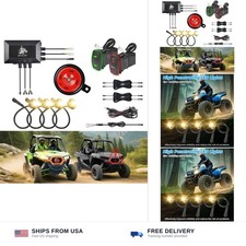 Roykaw UTV Turn Signal Kit with Horn, ATV Street Legal Kit, Blinker Kit for S...