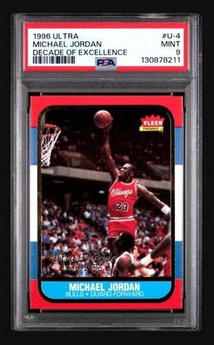 1996 Fleer ULTRA Decade Dominance #U-4 MICHAEL JORDAN PSA 9 Mint Card🐐🏀🏆