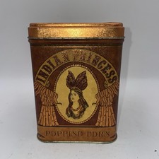 VintageIndian Princess Popcorn Popping Corn Tin Can - Empty