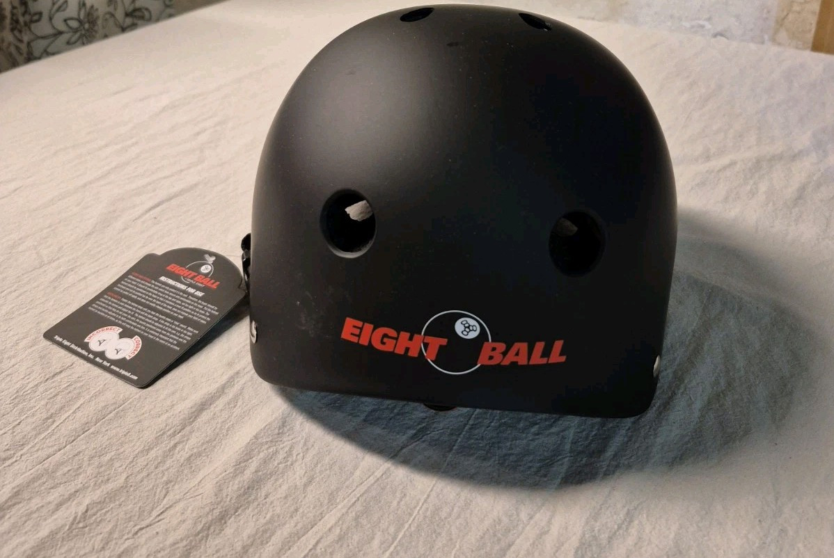 Triple Eight Eight Ball Skateboarding Helmet 888-04, 21.65”-22.8