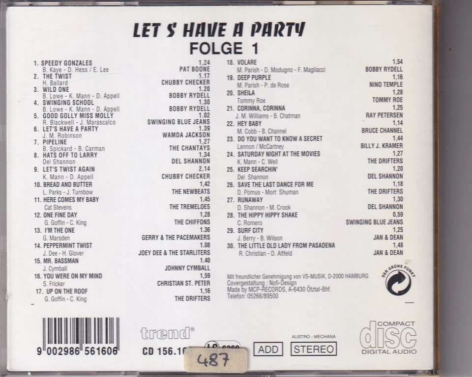-1254- Let's Have A Party - The Party Dance Mix -CD- near mint - Bild 2 von 2