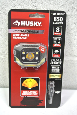 #ad Husky 850 Lumens Wide Angle Dual Power Headlamp 1011 429 397 $25.00