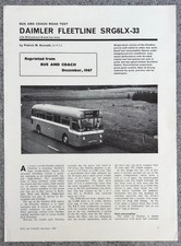 DAIMLER Fleetline SRG6LX-33 Road Test Brochure 1967 RP4474 Bus & Coach Reprint