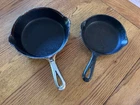 Griswold Vintage Cast Iron Skillet No.  Erie, Pa And Unmarked 6.5” Skillet