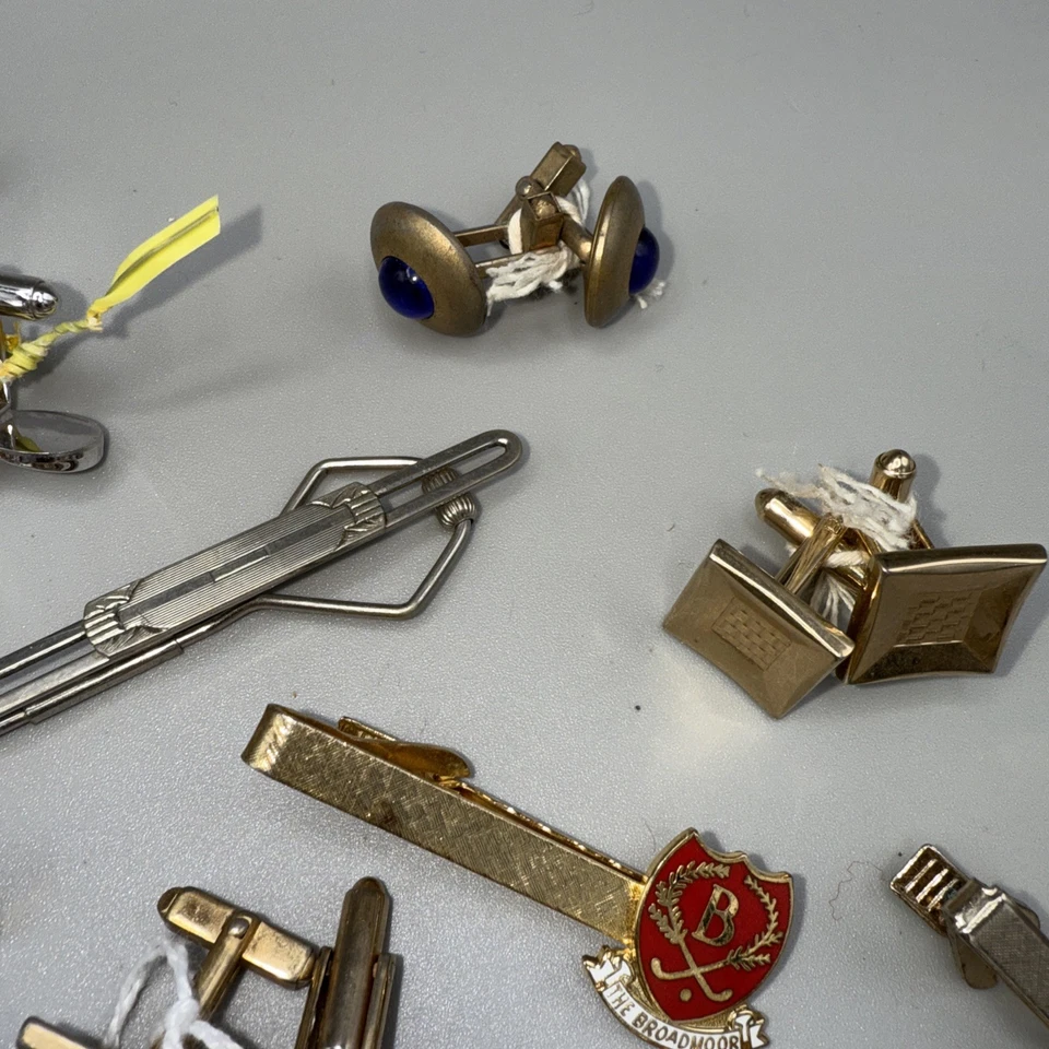 Antiguo Lote De Colección De Gemelos Swank Tie Clips 80 Artículos. Foto 4 de 4