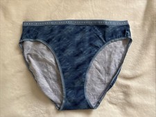 Victoria's Secret Panties High Leg Brief Panty Stretch Cotton Dark Blue Large L