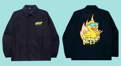 Neff Fresh Ducky Windbreaker Men's Size Medium Black New with Tags
