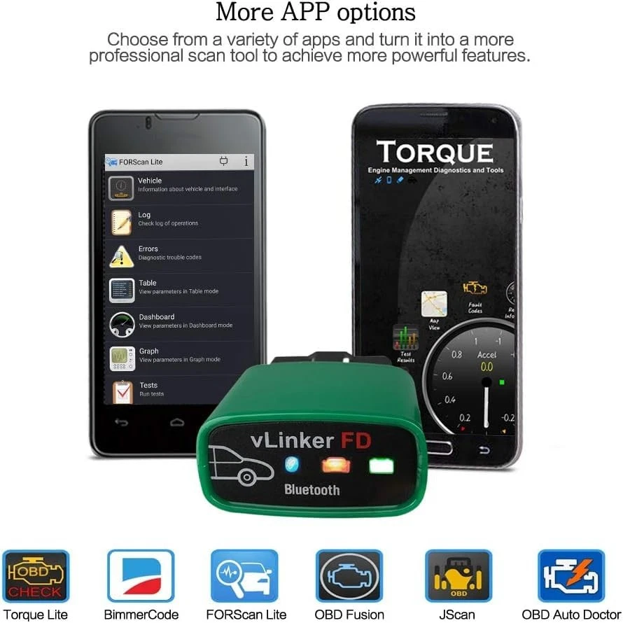 OBDII Bluetooth vLinker FD OBD2 diagnosegerät OBD Adapter für Android und Win... - Bild 4 von 4