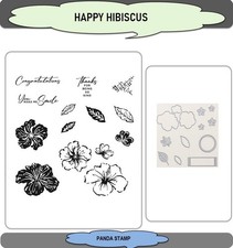 HAPPY HIBISCUS Stamps and Cutting Dies Scrapbooking DIY Card Making Craft