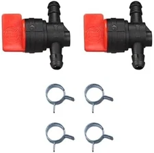 Inline gas fuel shut off valve for small engine