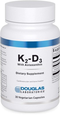 Vitamin K2 D3 Supplement 2500 IU 180 mcg Bone Heart Immune Support 30 Capsules
