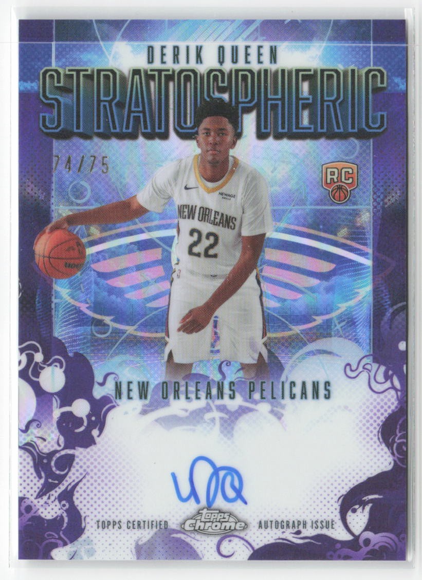 2025-26 Topps Chrome #SMR-DQ Derik Queen Stratospheric Signatures Purple /75