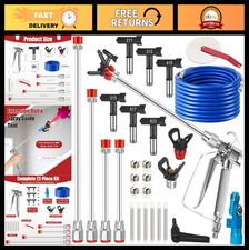 High-Pressure Airless Paint Sprayer Kit 3600 PSI, 50FT Hose, 6 Tips  Extensions