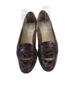 Salvatore Ferragamo Womens Embossed Animal Print Loafers Dark Brown Size 8.5 — photo 2