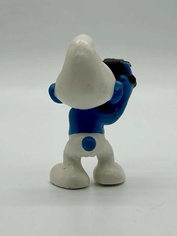 RARE Vintage Smurfs Collectibles - Home Video Videographer Camcorder Smurf 20414 - Image 3 of 4