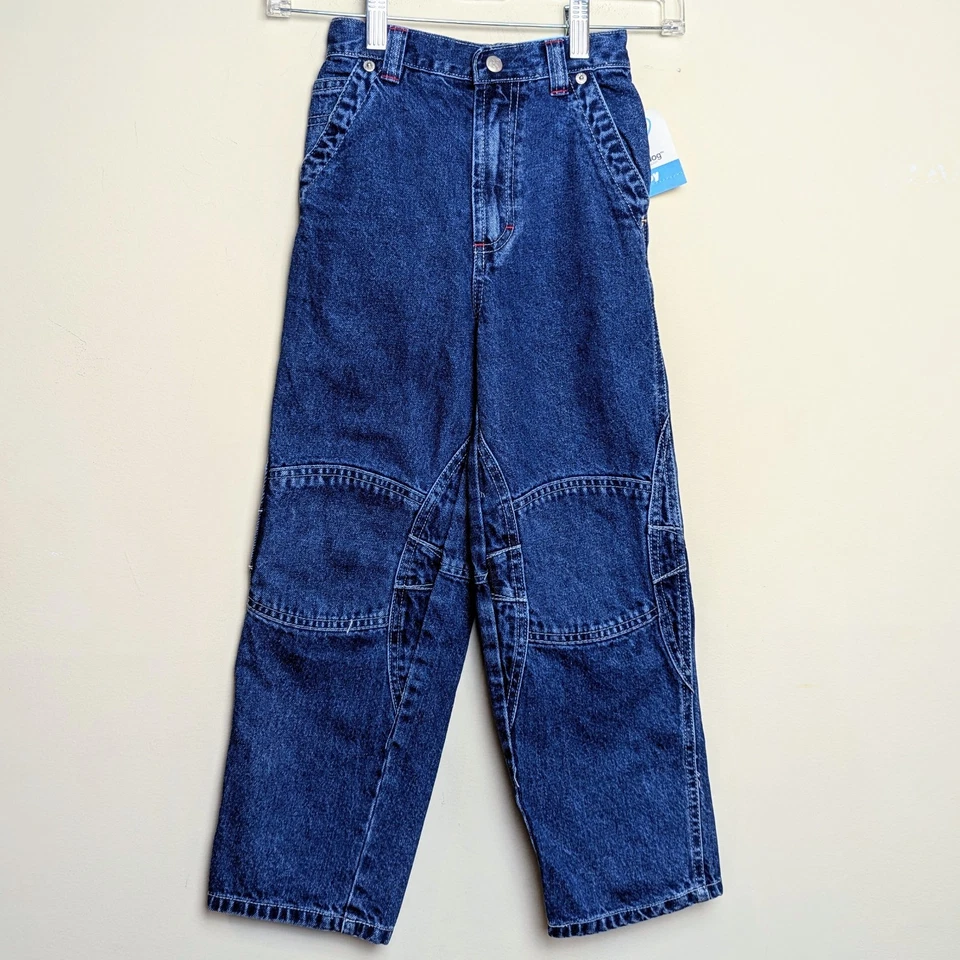 Pantalones de mezclilla vintage Greendog 2001 holgados carpintero doble rodilla jóvenes talla 7 nuevos con etiquetas Foto 2 de 4