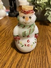 Fenton Art Glass Hand-Painted The Snowman Christmas Figurine- Stu Jackson