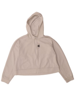 Zara Mädchen Grafik Crop Zip Hoodie Pullover 13-14 Jahre weiß Polyester CV11