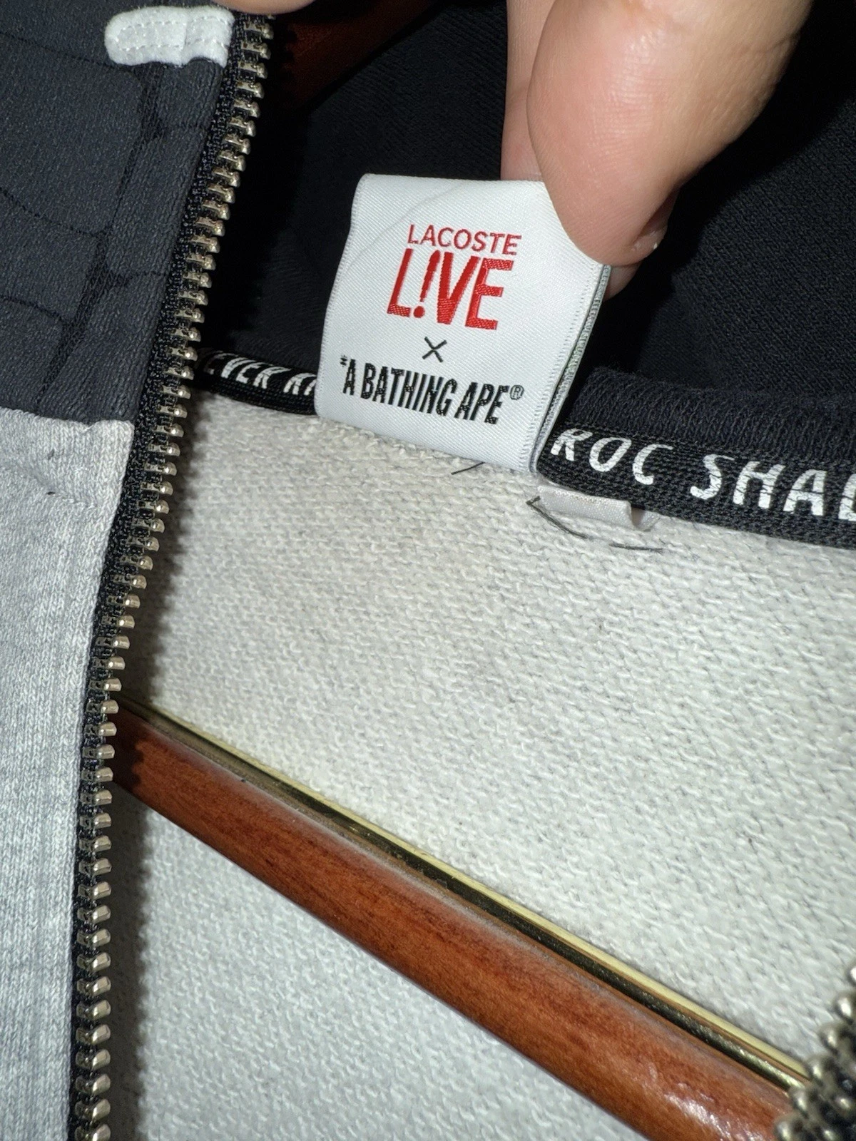 A BATHING APE (BAPE) Felpa con cappuccio e zip intera Bape X Lacoste