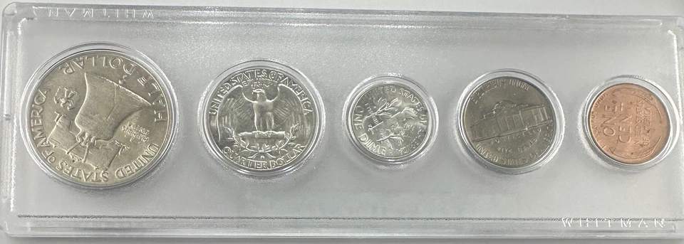 1949-D Mint 5-Coin Year Set – AU – Toned Nickel – 90% Silver – Denver Mint Set 1 - Image 4 of 4