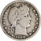 1908-O Barber Quarter