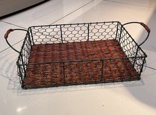 Cestini portaoggetti IKEA vimini scuro rattan/metallo edizione limitata ecc. prezzo consigliato £ 20 ciascuno