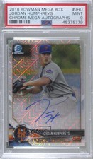 2018 Bowman Mega Box Chrome Mojo Refractor Jordan Humphreys PSA 9 MINT Auto 8d2