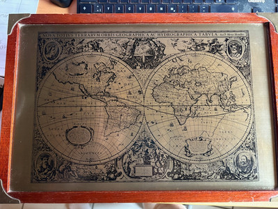 Zigarren Humidor Nova Totius Terrarum Orbis Gerographica ac Hydrographica Tabula
