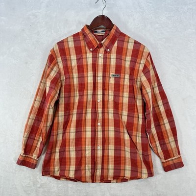 Vintage Gap Shirt Kids 14-16 Red Plaid 100% Cotton Button Up Long Sleeve Casual
