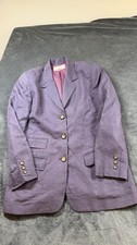 LIZ CLAIBORNE Vintage Purple 100 Linen Lined Long Sleeve Blazer/Jacket Sz 4P