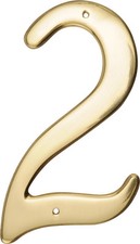 4 Inch Brass House Numbers for Mailboxes Walls and Doors Easy Mounting
