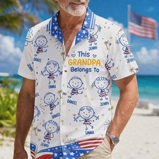 Personalized Grandpa Hawaiian Shirt Custom Gift