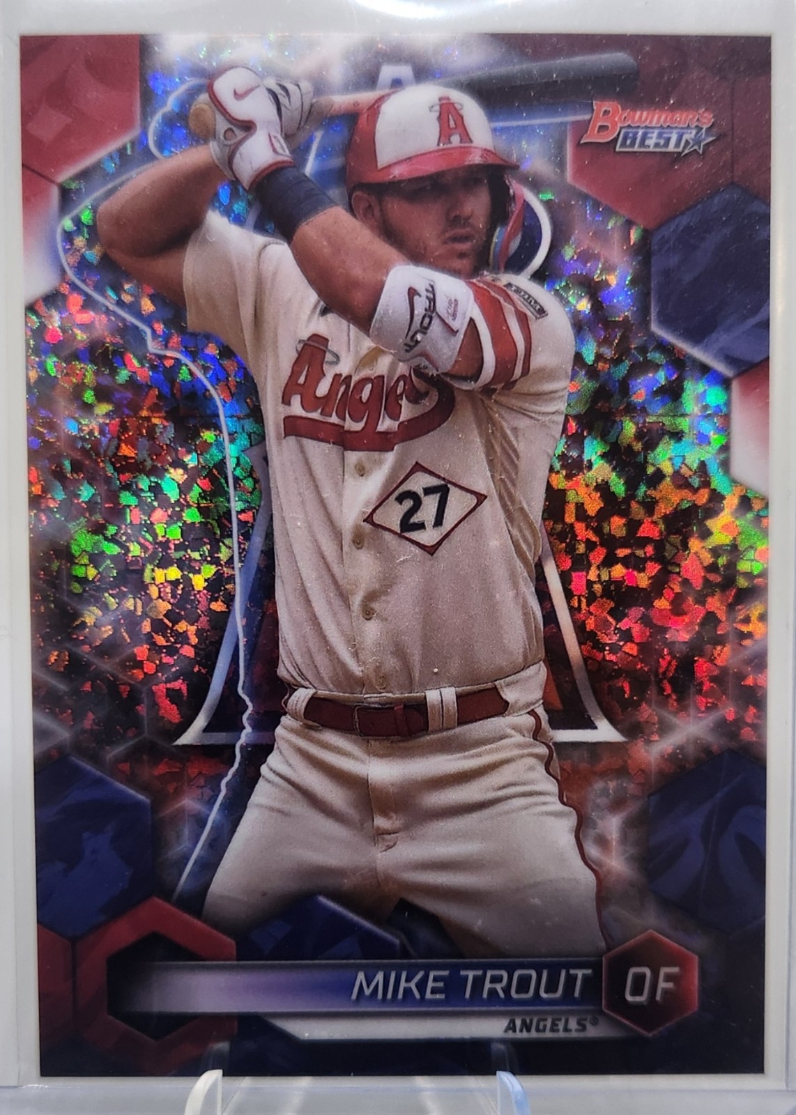 2023 Bowman's Best Mike Trout Mini Diamond Refractor /299 Angels #44