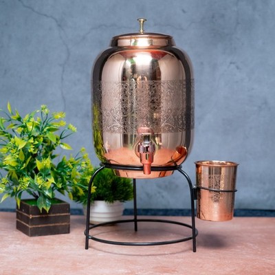 5 Liter Pure Copper Water Dispenser. Premium and Sturdy. Metal Flow Tap