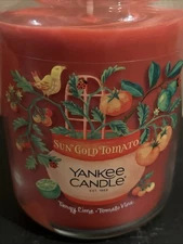 Yankee Candle 22oz Sun Gold Tomato Candle Tangy Lime Tomato Scent Glass Jar