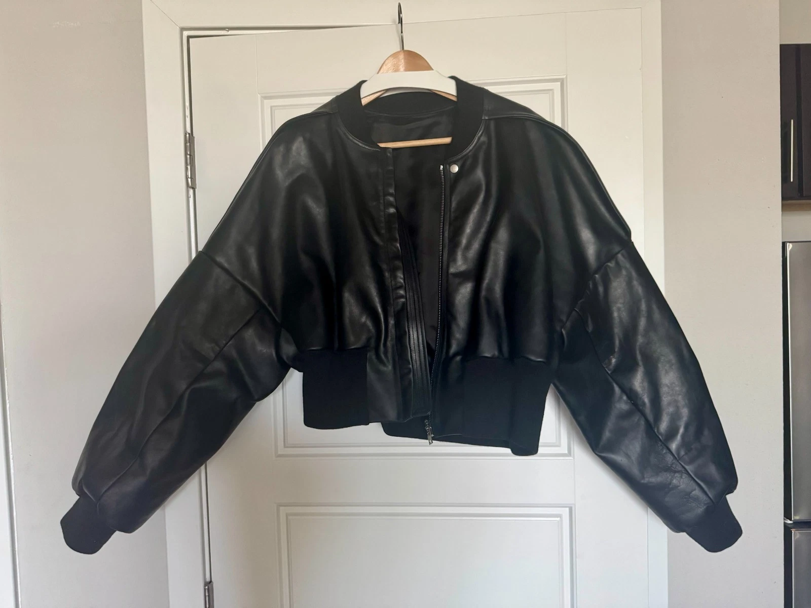 Giacca da volo Rick Owens in pelle nera taglia 52 uomo