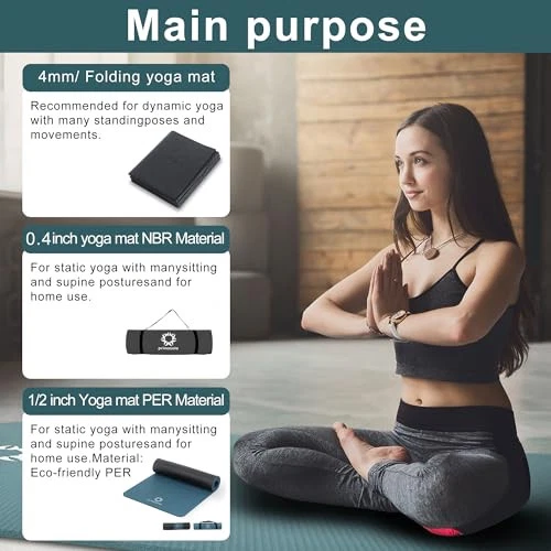 10mm Jungle Green Yoga Mat for Comfortable Exercise Workouts