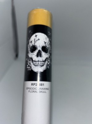 Episodic Drawing - Floral Skull - Poster New Rolled Skeleton Art