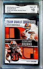 2018 Rookies and Stars Team Duals Jersey Prime Rookies Nick Chubb Baker Mayfield