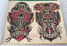 Vintage Art Tattoo Flash Sheet J.L. Kimzey Spider Murphy