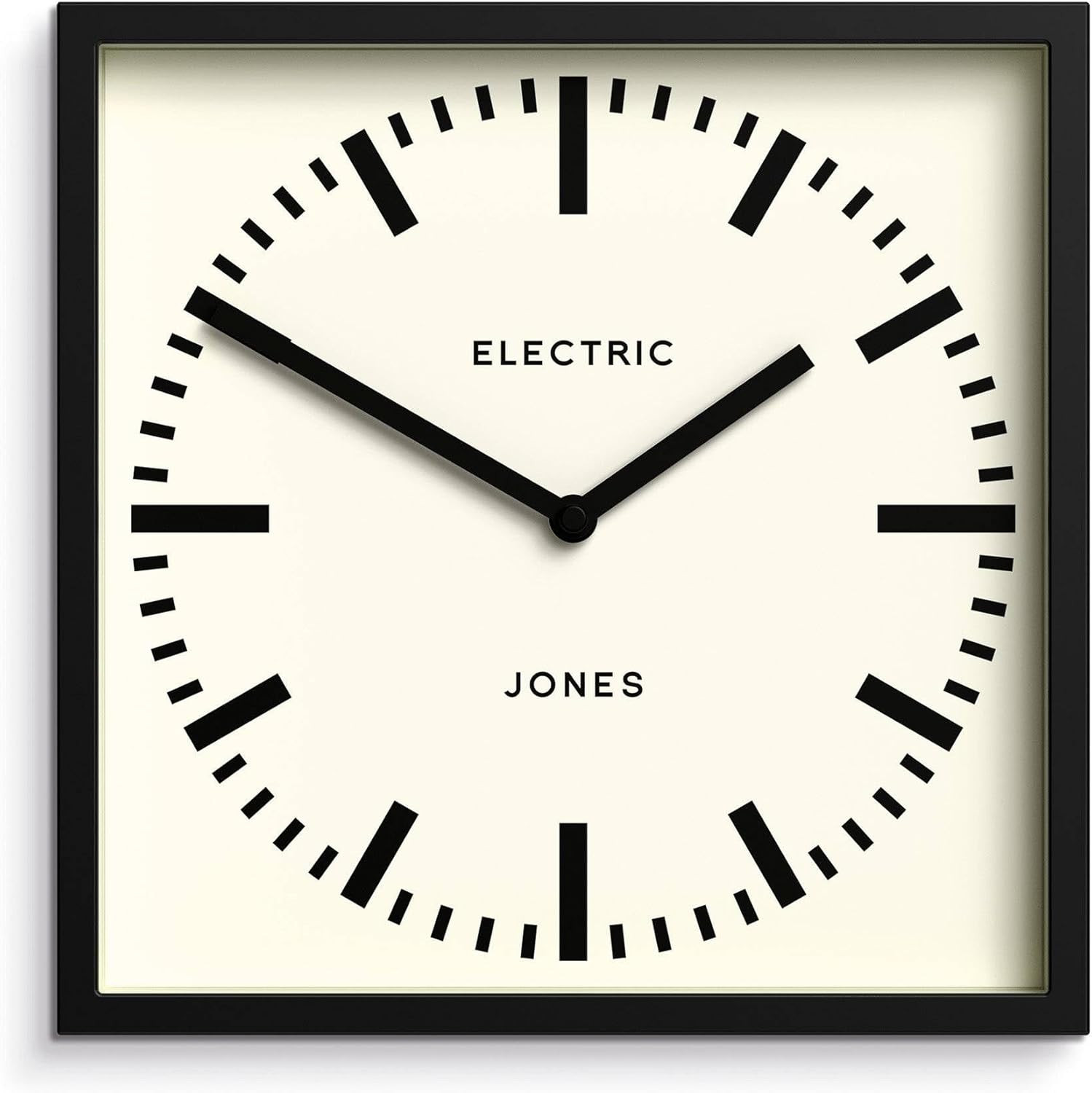&reg; Box Railway Wall Clock | Square Station Clock | 10 inch |